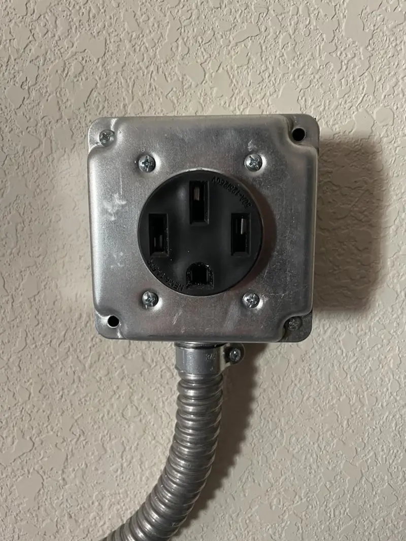 NEMA 14-50 outlet installed for Smart Home Electrical in Hybla Valley